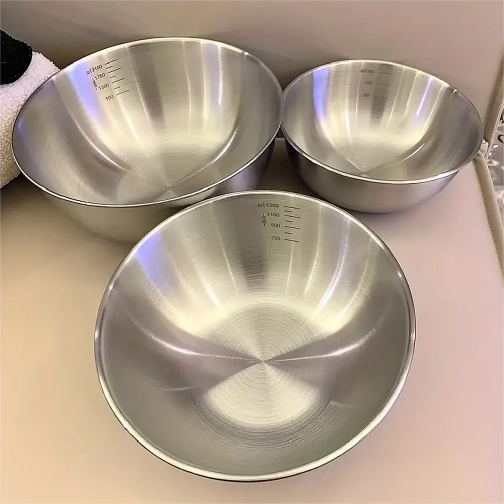 Food Storage Essentials - Conjunto de Tigelas de Aço Inoxidável
