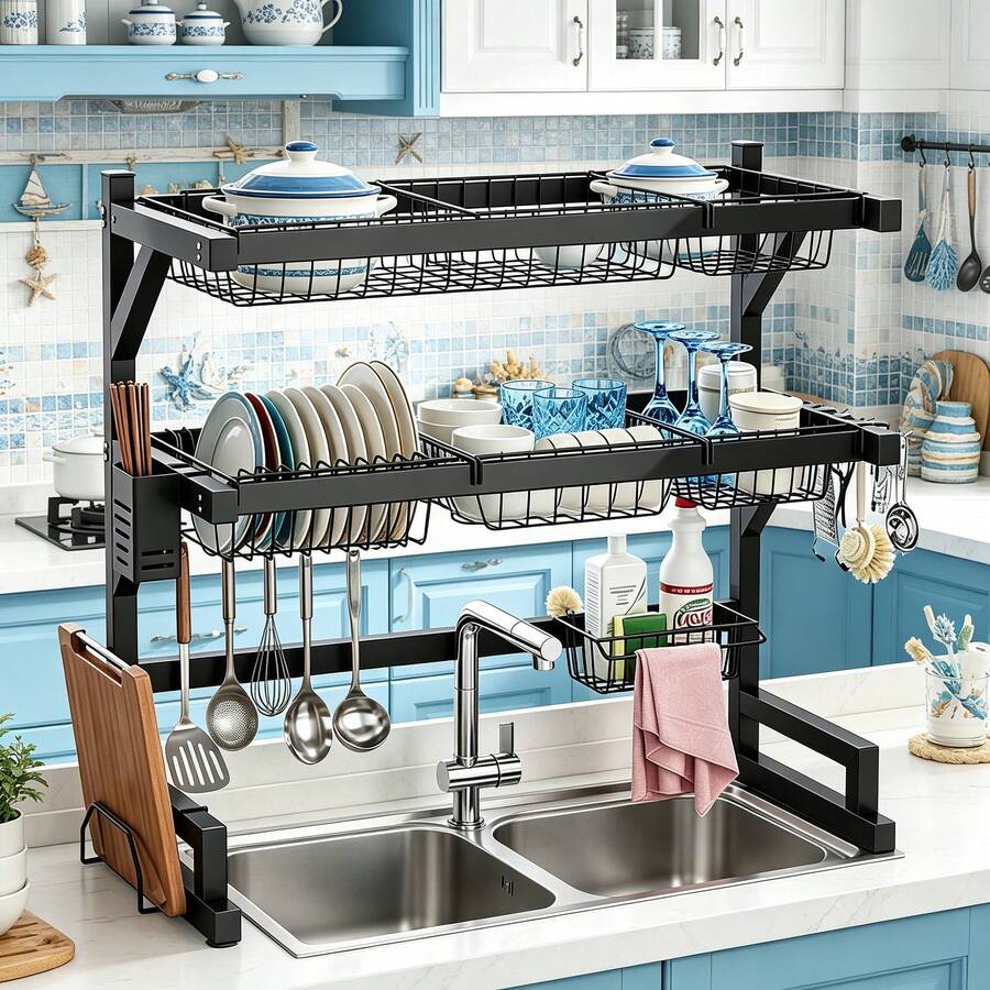 Food Storage Rack - Escorredor de Louça de 2 Níveis