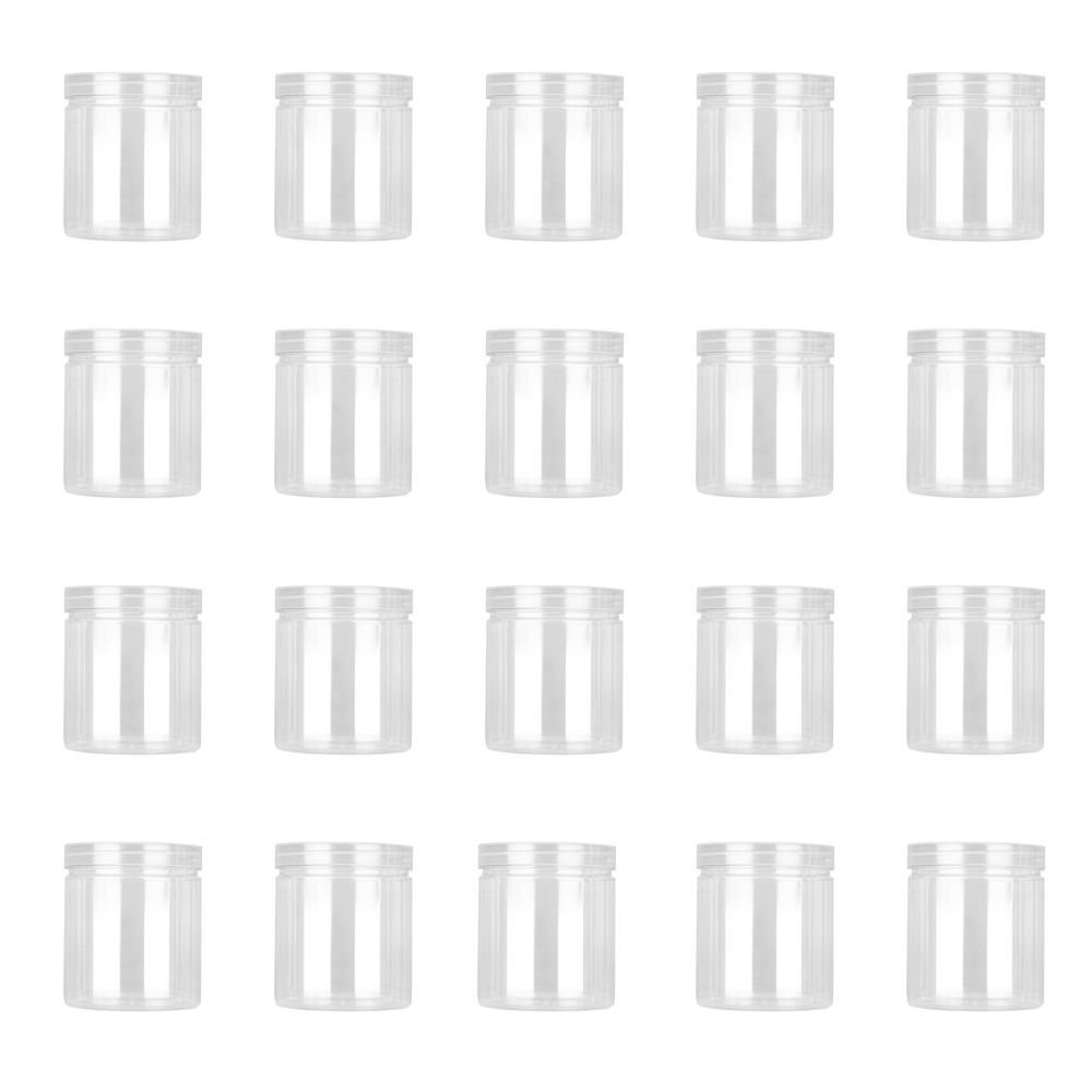 Food Storage Drums - 20 Frascos Plásticos de 500ml com