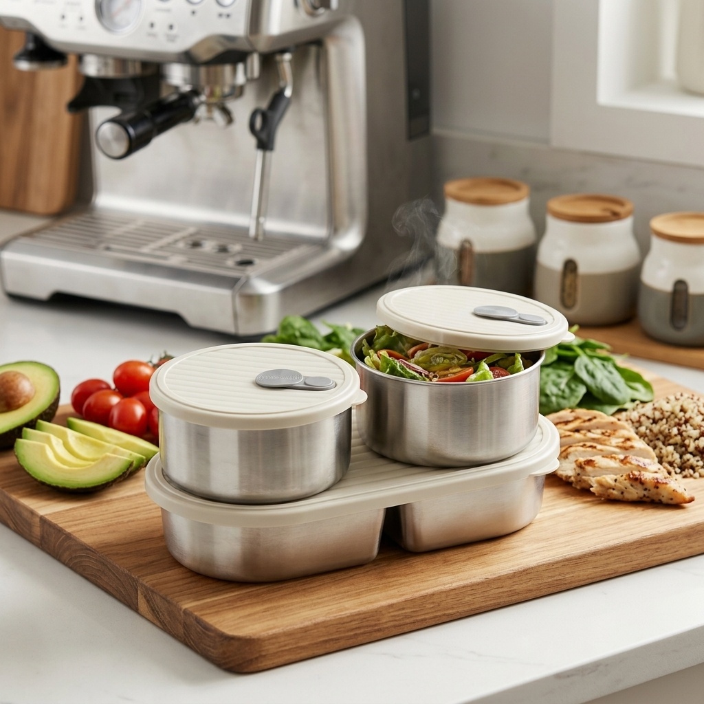 Food Storage 30 Years - Conjunto de Marmitas de Aço Inoxidável