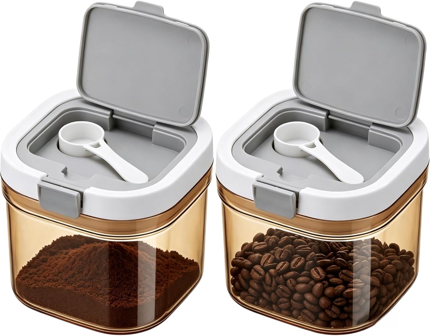 Food Storage With Scoop - Conjunto de 2 Latas de Café