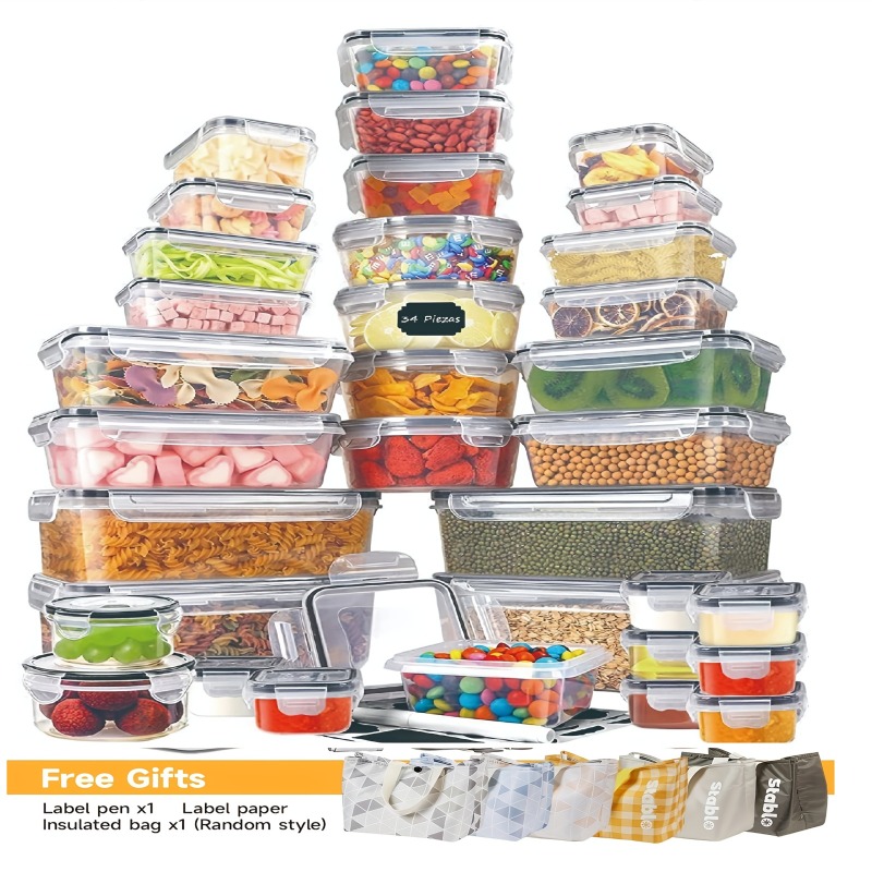 Food Storage With Colander - Conjunto de Armazenamento de Alimentos Sem