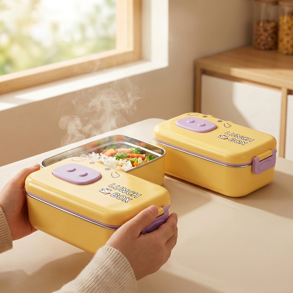 Caixa Bento de Aço Inoxidável  - Food Storage With Scoop avaliação e preço