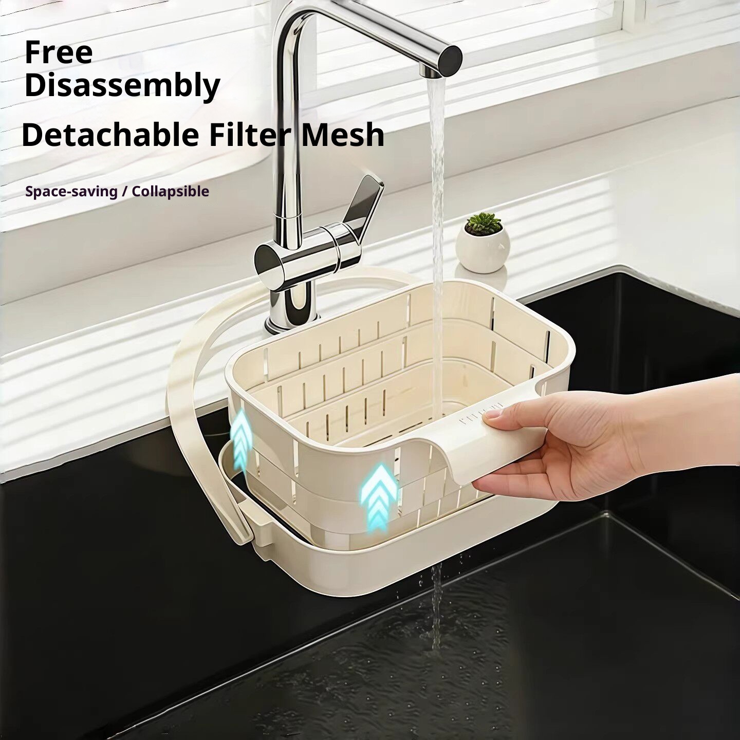 Cesto Coador Dobrável para Pia - Food Storage With Colander avaliação e preço