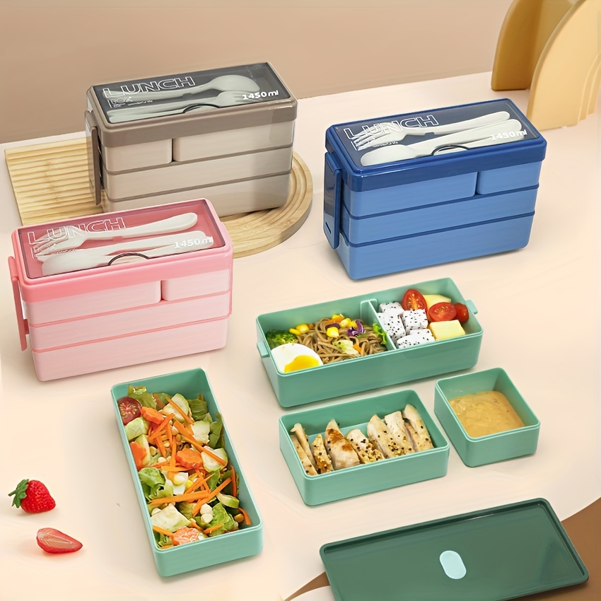 Lancheira bento de 1450ml, gra - Food Storage With Scoop avaliação e preço