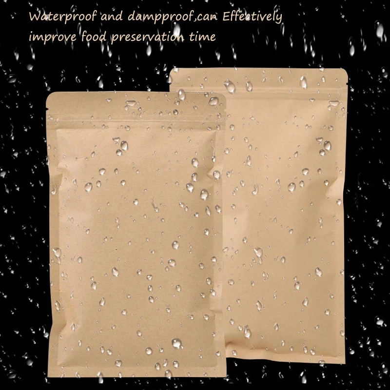 100PCS Bolsa de Papel Kraft Ma - Food Storage Usa avaliação e preço