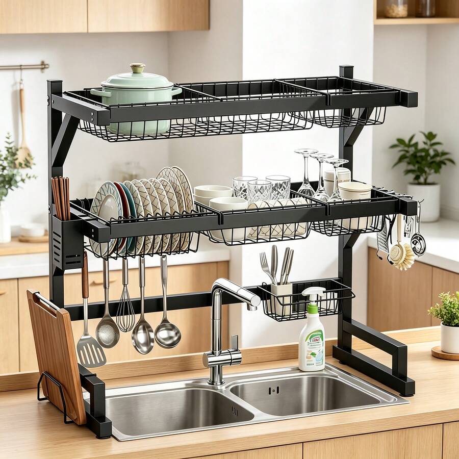 Escorredor de Louça de 2 Nívei - Food Storage Rack avaliação e preço