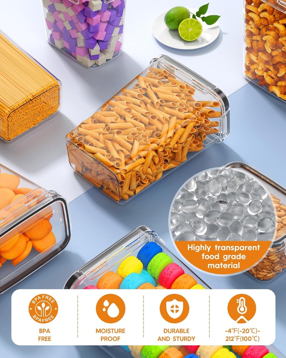 24 PCS Recipientes de Armazena - Food Storage Kitchen avaliação e preço
